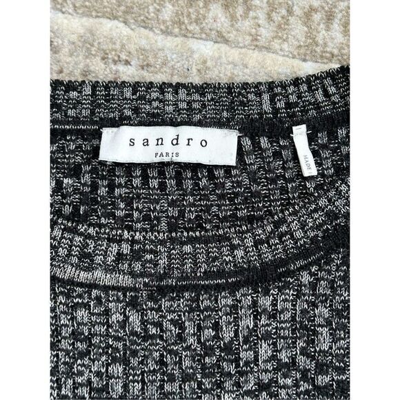 Sandro Sweater Pullover Crew Neck Wool Blend Gray Women’s Size XXS - Picture 3 of 5